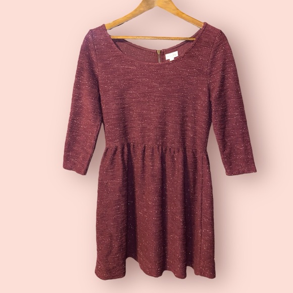 Maison Jules 3/4 Sleeve Fit & Flare w/ Back Zipper Closure - size large - Picture 1 of 6